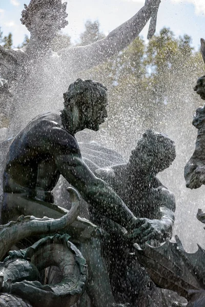 Bordeaux Frankreich September 2018 Esplanade Des Quinconces Brunnen Des Monument — Stockfoto