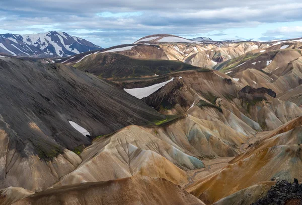 Ηφαίστεια Βουνά Landmannalaugar Fjallabak Nature Reserve Ισλανδία — Φωτογραφία Αρχείου