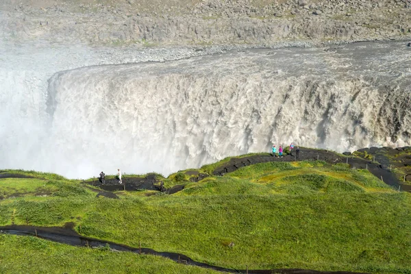 Dettifoss Island Juli 2017 Dettifoss Islands Mäktigaste Vattenfall Det Ligger — Stockfoto