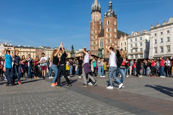 Cracovia Polonia Marzo 2019 Giornata Internazionale Del Flash Mob Rueda — Foto Stock