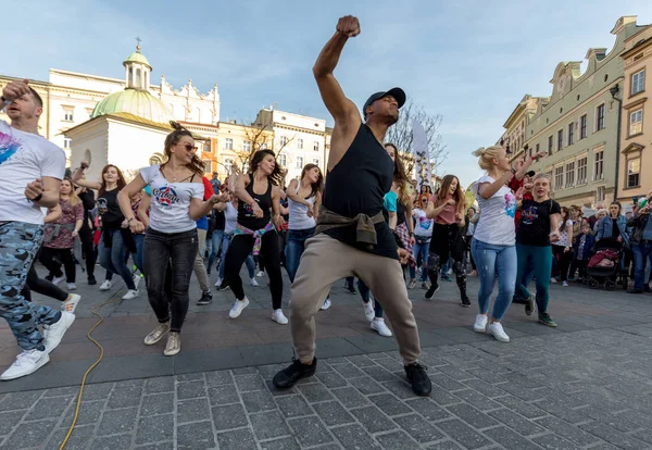 Cracovia Polonia Marzo 2019 Giornata Internazionale Del Flash Mob Rueda — Foto Stock