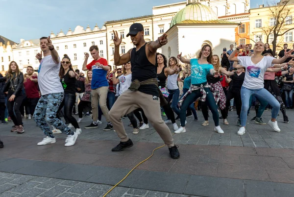 Cracow Polônia Março 2019 Dia Internacional Flashmob Rueda Casino Várias — Fotografia de Stock