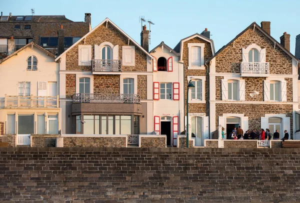 Malo Franciaország 2018 Szeptember Beach Evening Sun Buildings Seafront Promenade — Stock Fotó