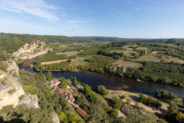 Roque Gageac Manzaralı Köy Dordogne Nehri Fransa — Stok fotoğraf