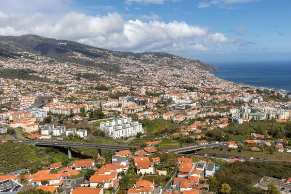 Panoramisch Zicht Van Funchal Het Eiland Madeira Portugal — Stockfoto