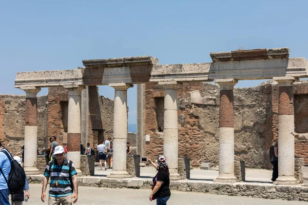 Pompeii Talya Haziran 2017 Antik Pompeii Talya Roma Şehri Vezüv — Stok fotoğraf