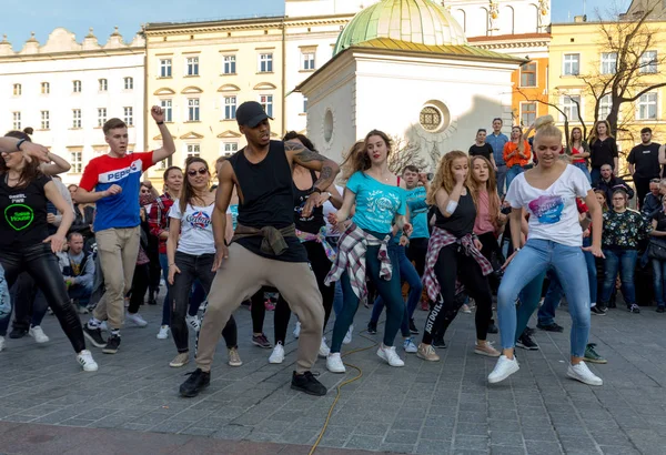 Cracovia Polonia Marzo 2019 Giornata Internazionale Del Flash Mob Rueda — Foto Stock