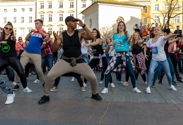 Cracovia Polonia Marzo 2019 Giornata Internazionale Del Flash Mob Rueda — Foto Stock