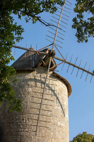 Moulin Domme Gammal Väderkvarn Domme Dordogne Valley Aquitaine Frankrike — Stockfoto