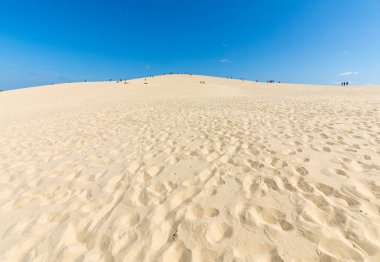 Pilat Kumulu, Avrupa 'nın en uzun kum tepesi. La Teste-de-Buch, Arcachon Körfezi, Aquitaine, Fransa 