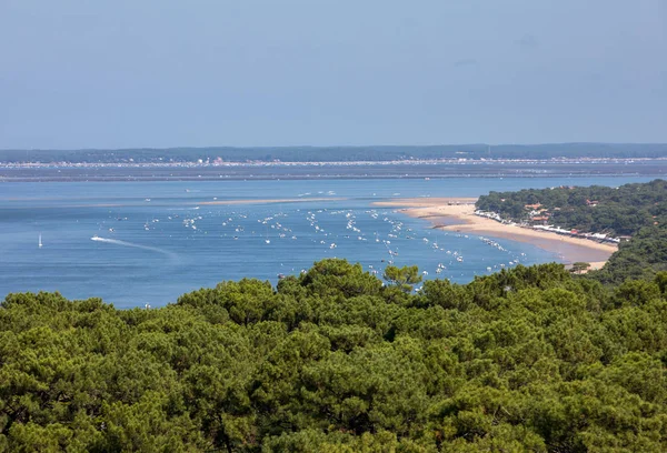 Pohled Pilátovy Duny Nejvyšší Písečné Duny Evropě Teste Buch Arcachon — Stock fotografie