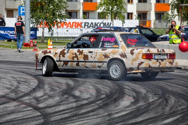 Cracovia Polonia Mayo 2019 Coche Deriva Acción Edición Moto Show — Foto de Stock