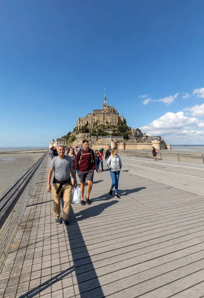 Mont Saint Michel Fransa Eylül 2018 Mont Saint Michel Ünlü — Stok fotoğraf