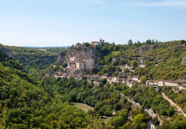 Ciudad Peregrina Rocamadour Ciudad Episcopal Santuario Santísima Virgen María Lot — Foto de Stock