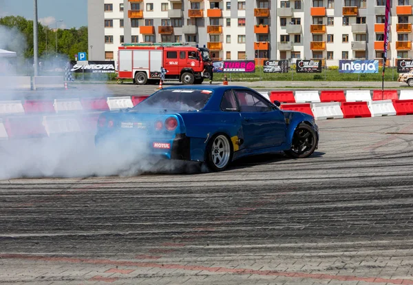 Krakkó Lengyelország Május 2019 Drift Autó Akcióban 5Th Edition Ben — Stock Fotó