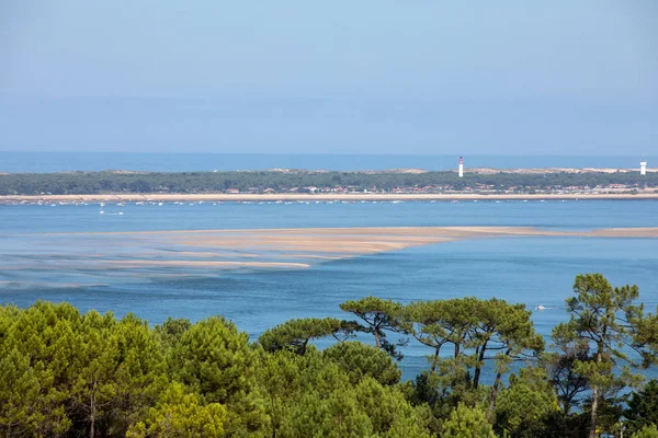 View Dune Pilat Tallest Sand Dune Europe Teste Buch Arcachon — Stock Photo, Image