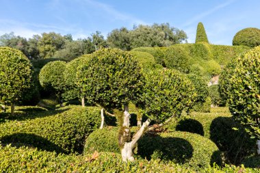  Jardins de Marqueyssac Fransa'nın Dordogne bölgedeki bahçelerde budama sanatı