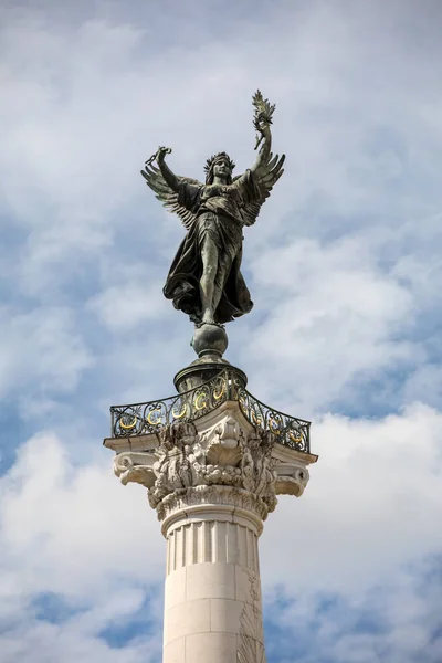 Esplanade Des Quinconces Fontana Del Monumento Aux Girondins Bordeaux Francia — Foto Stock