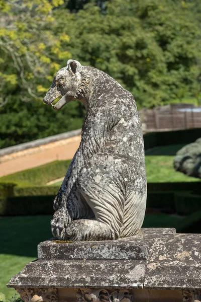 Milandes Fransa Eylül 2018 Chateau Des Milandes Bahçesinde Bir Gargoyle — Stok fotoğraf