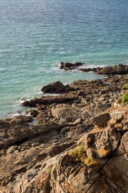 Cancale 'de Pointe du Grouin. Emerald Sahili, Brittany, Fransa , 