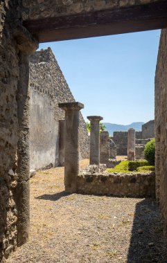  Pompeii UNESCO mirasının ünlü arkeolojik sitesi. İtalya