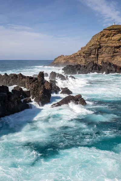 Linha Costeira Porto Moniz Ilha Madeira Portugal — Fotografia de Stock