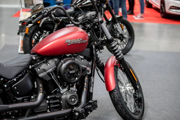 Cracóvia Polônia Maio 2019 Motocicleta Harley Davidson Exibida Moto Show — Fotografia de Stock