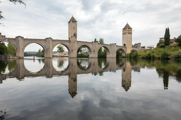 Medieval Pont Valentre River Lot Cahors Lot França — Fotografia de Stock