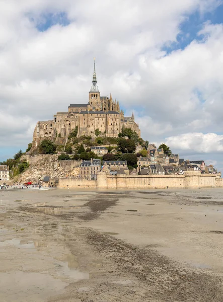 Mont Saint Michel Isla Con Famosa Abadía Normandía Francia —  Fotos de Stock