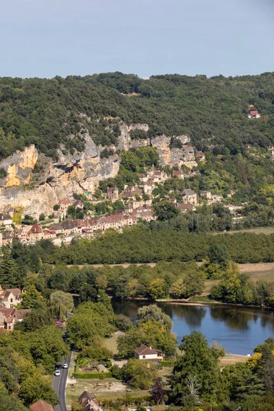 Roque Gageac Schilderachtig Dorp Aan Rivier Dordogne Frankrijk — Stockfoto