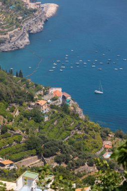 Ravello, Campania, İtalya'dan Salerno Körfezi üzerinden görünüm