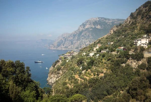 Veduta Della Costiera Amalfitana Tra Amalfi Positano Campania Italia — Foto Stock
