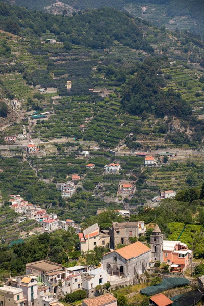 Widok Zatokę Salerno Ravello Campania Włochy — Zdjęcie stockowe