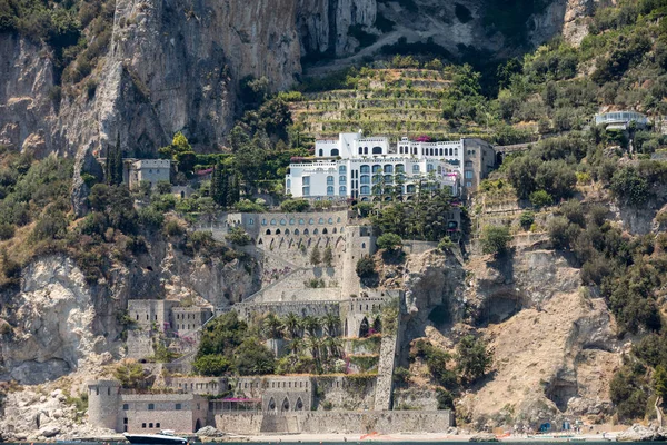 Moradias Apartamentos Exclusivos Costa Rochosa Amalfi Campania Itália — Fotografia de Stock