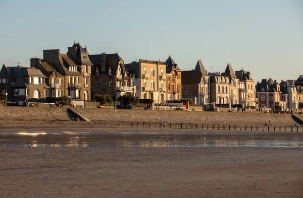 Malo Franciaország 2018 Szeptember Beach Evening Sun Buildings Seafront Promenade — Stock Fotó