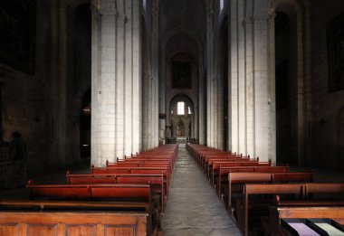 Arles, Fransa - 27 Haziran 2017: İç Saint Trophime Katedrali Arles, Fransa. Bouches-du-Rhône, Fransa