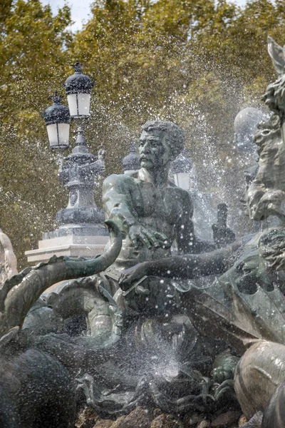 Esplanade Des Quinconces Fontein Van Het Monument Aux Girondins Bordeaux — Stockfoto