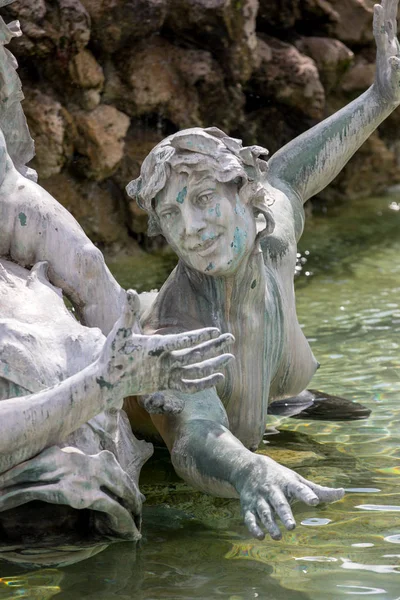 Esplanade Des Quinconces Fontein Van Het Monument Aux Girondins Bordeaux — Stockfoto