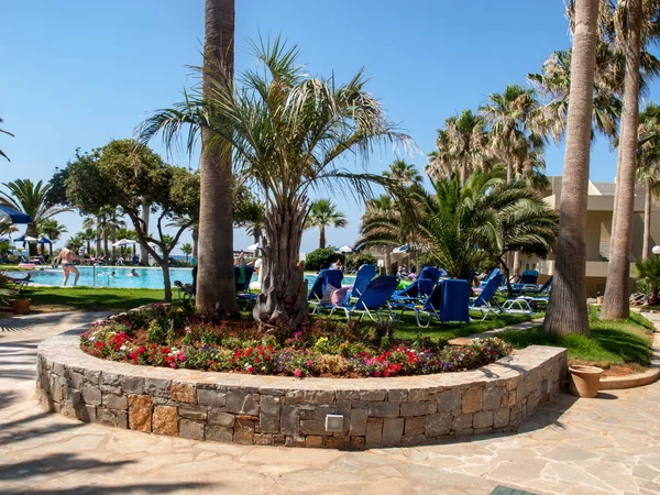 Malia Kreta Griekenland Juni 2019 Zwembad Bij Luxury Hotel Malia — Stockfoto