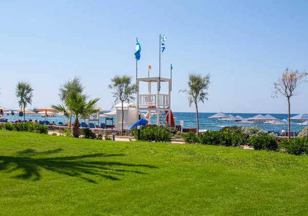 Malia Kreta Grekland Juni 2019 Utsikt Över Stranden Malia Kreta — Stockfoto