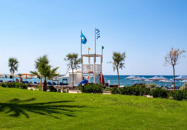 Malia Kreta Grekland Juni 2019 Utsikt Över Stranden Malia Kreta — Stockfoto