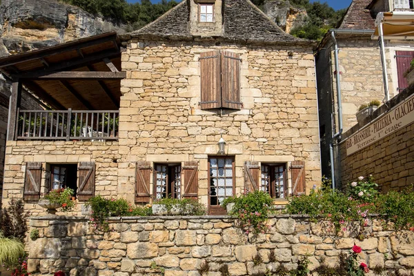 Roque Gageac Vila Cênica Rio Dordogne França — Fotografia de Stock