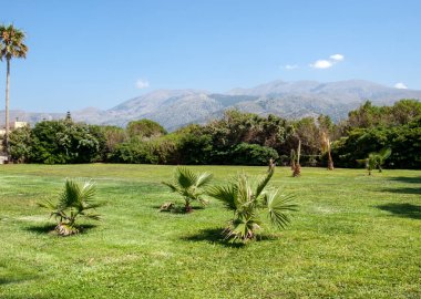 Girit Malia, Yunanistan yakınındaki güzel dağ manzarası