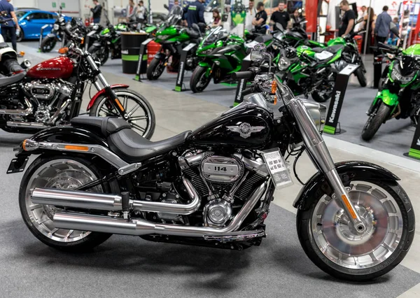 Cracovia Polonia Mayo 2019 Motocicleta Harley Davidson Exhibe Moto Show — Foto de Stock