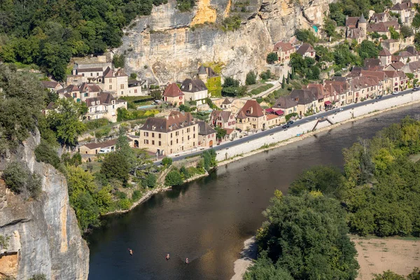 Roque Gageac Manzaralı Köy Dordogne Nehri Fransa — Stok fotoğraf