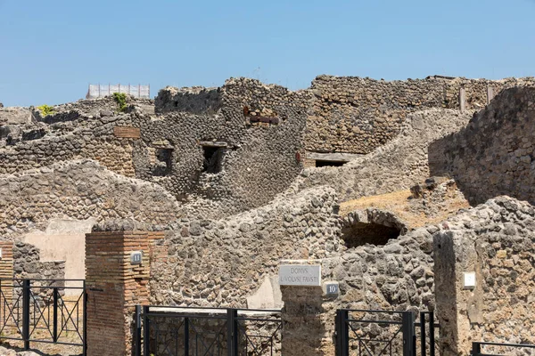 Starożytne Miasto Pompeje Włochy Rzymskie Miasto Zniszczone Przez Wulkan Wezuwiusz — Zdjęcie stockowe