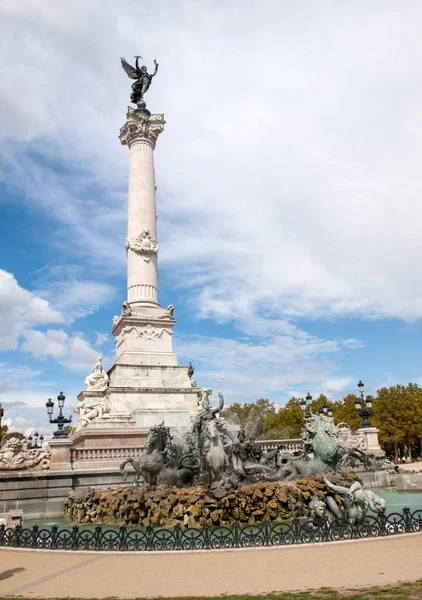 Bordéus França Setembro 2018 Esplanade Des Quinconces Fonte Monumento Aux — Fotografia de Stock