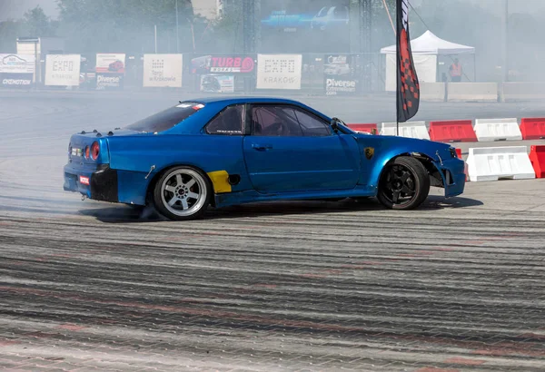 Krakau Polen Mai 2019 Drift Car Aktion Bei Der Ausgabe — Stockfoto