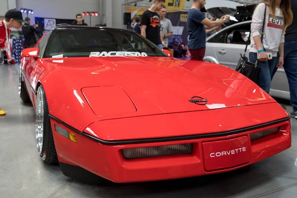 Cracovia Polonia Mayo 2019 Chevrolet Corvette Exhibe Moto Show Cracovia — Foto de Stock