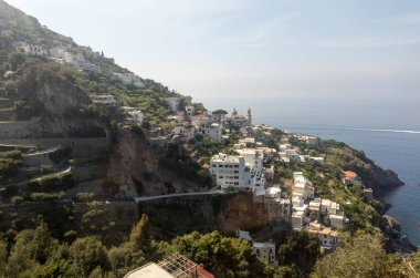 Amalfi Coast Amalfi ve Positano arasında bir görüntü. Campania. İtalya